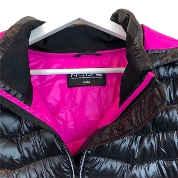 Noize Claire Black Pink Puffer Jacket New - Picture 12 of 16